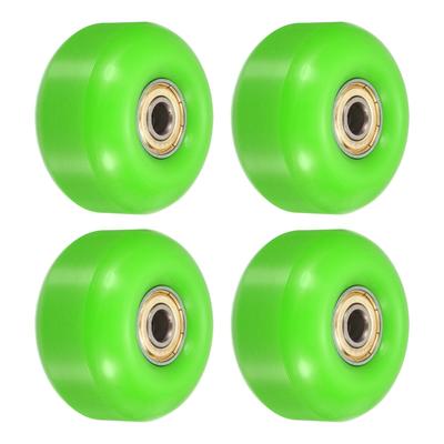 52mm Skateboard Wheels with Bearings Street Wheels Cruiser 95A Green Golden 4pcs