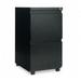 Alera Two-Drawer Metal Pedestal File with Full-Length Pull - Black - 14.87 x 19.12 in.