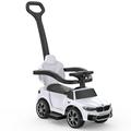 EastVita 4-in-1 Baby Ride On Cars Push Cars Unpowered wheelbarrow Trolley for Toddlers with Lights Music Horn and Push Handle (White)