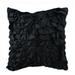 Pillow Covers 18x18 inch (45x45 cm) Black Black Throw Pillow Covers Vintage Ruffles Shabby Chic Pillow Cases Square Satin Throw Pillows Cover Halloween Decorations - Vintage Black
