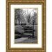 Grey Jace 17x24 Gold Ornate Wood Framed with Double Matting Museum Art Print Titled - Central Park Stairs To Nowhere