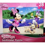 Disney Bowtique 28 Piece Lenticular Puzzle - Minnie & Daisy At Lake w/ Animal Friends
