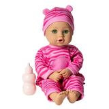 Adora Playtime Baby Doll Tiger Bright Hazel Green Open/Close Eyes with Baby Bottle 13-inch