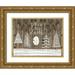Popp Grace 18x15 Gold Ornate Wood Framed with Double Matting Museum Art Print Titled - Wooded White Christmas Collection A