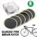 6 Pack Bike Puncture Repair Patches Self Adhesive Bike Tire Patch Kit for Bicycle Tube Repair Include Metal Rasp and Portable Case