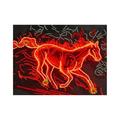 Pianpianzi Painting by Numbers for Adults with Frame Arts And Crafts Adults Christmas Diamond Dot Painting Beach Point Drill Painting Canvas 5D DIY Living Room Bedroom Red Horse