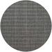Ahgly Company Machine Washable Indoor Round Industrial Modern Black Eel Black Area Rugs 4 Round