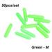 50pcs/bag Hot Rig Rigging Material Stoppers Night Oval Fishing Floats Beads Cylinder Foam Floats Ball Bottom Indicator Fish Beans GREEN M