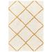 SAFAVIEH Hudson Amias Plush Geometric Shag Area Rug Ivory/Gold 4 x 4 Square