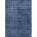 Ahgly Company Machine Washable Indoor Rectangle Industrial Modern Silk Blue Area Rugs 8 x 10