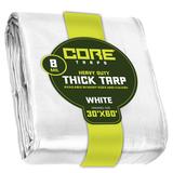 Core Tarps 30 ft. x 60 ft. 8 Mil Heavy Duty Polyethylene Tarp, Waterproof, Rip & Tear Proof Aluminum in White | 1 H x 30 W x 60 D in | Wayfair