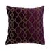 Decorative Pillow Covers Purple 20 x20 (50x50 cm) Cushion Cover Velvet Trellis & Lattice Beaded Throw Pillow Cover For Sofa Geometric Pattern Art Deco Style - Estrellas