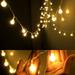 Earth String Lights Battery Powered 40 LED Fairy String Lights 4 Modes Waterproof Decorative Lights - Warm White