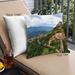 Ahgly Company Sites Great Wall of China Outdoor Throw Pillow 18 inch by 18 inch