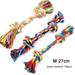 10pcs/pack Durable Cleaning Teeth Chew Stick Braided Bone Rope Braided Dog Toys Dogs Toys Puppy Cotton Chew Rope Knot M