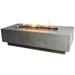 Elementi Granville Propane Fire Pit for Outside Outdoor Fire Pit Table Smokeless Fire Pit Concrete Rectangular Fire Table Patio Heater Fireplace 45000 BTUs - Grey 60 x 27 Inches