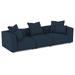 Blue/Brown/Gray Reclining Sectional - Birch Lane™ Del 117" Wide Modular Sectional Polyester/Upholstery | 27 H x 117 W x 41 D in | Wayfair