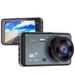 Jikolililili Dash Cam Front and Rear 1296P FHD Wifi Dash Camera for Cars 4 Inch IPS Display Full HD Wide 170Â° Angle Car Camera with Night Vision Loop Recording