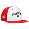 Men's Fanatics Branded White/Red Washington Nationals Iconic Color Blocked Fitted Hat