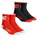 Youth Rock Em Socks Calgary Flames Core Team 2-Pack Quarter Length Sock Set