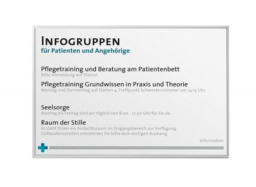 MADRID Silver Line Wegweiser A2 quer, inkl. Sicherung und Schattenfuge Image