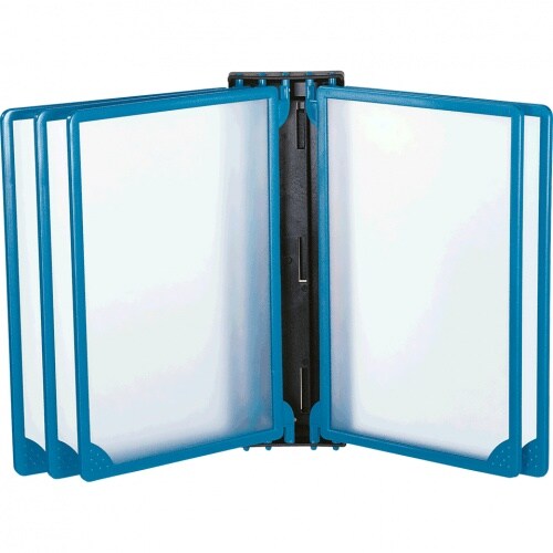 Klapprahmen INFOLINE, Wandhalterung mit 5 Rahmen, blau, Kunststoff, DIN A4 Image