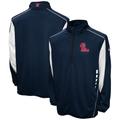 Men's Franchise Club Navy Ole Miss Rebels Flex Thermatec Quarter-Zip Jacket