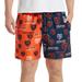 Men's Concepts Sport Navy/Orange Chicago Bears Breakthrough AOP Knit Split Shorts