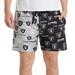 Men's Concepts Sport Black/Gray Las Vegas Raiders Breakthrough AOP Knit Split Shorts