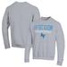 Men's Champion Heather Gray Air Force Falcons Stack Logo Volleyball Powerblend Pullover Sweatshirt