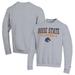 Men's Champion Heather Gray Boise State Broncos Stack Logo Volleyball Powerblend Pullover Sweatshirt