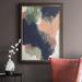 Orren Ellis Indigo & Sienna Crescendo I Premium Framed Canvas - Ready To Hang Canvas, Solid Wood in White | 27 H x 24 W in | Wayfair