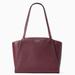 Kate Spade Bags | Kate Spade Brim Pebbled Leather Laptop Tote Shoulder Bag, Deep Berry Red Nwt | Color: Red | Size: Os