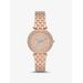 Michael Kors Mini Darci Pavé Rose Gold-Tone Watch Rose Gold One Size