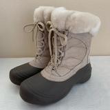 Columbia Shoes | Columbia Sierra Summette Beige Suede Lace-Up Snowboots Woman’s 7 | Color: Cream/Gray | Size: 7