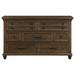 Canora Grey Lafavor 9 Drawer 64" W Double Dresser Wood in Brown | 38.25 H x 64 W x 18 D in | Wayfair 79F94F0E6D9A4805B2B1F1DCCF9A771C