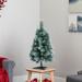 The Holiday Aisle® Flocked Realistic Artificial Spruce Frosted Christmas Tree w/ Lights in White | 3' H | Wayfair AFFA6A731EF44BA984001DE751493525