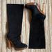 Michael Kors Shoes | Michael Kors Suede + Wood Platform Knee High Boot | Color: Black | Size: 9.5