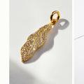 Anthropologie Jewelry | Anthropologie Embellished Leaf Charm | Color: Gold | Size: Os