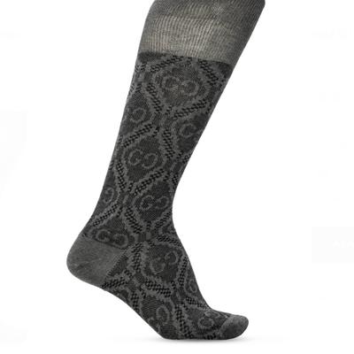 Gucci Underwear & Socks | Gucci Interlocking Gg Men's Dress Socks | Color: Black/Gray | Size: L