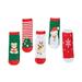 LOVEBAY 5 Pairs Kids Christmas Socks Cartoon Printed Warm Socks Xmas Holiday Socks Toddler Winter Autumn Socks