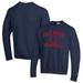 Men's Champion Navy Ole Miss Rebels Volleyball Icon Powerblend Pullover Sweatshirt