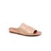 Wide Width Women's Camano Slide Sandal by SoftWalk in Rose Gold Metallic (Size 6 1/2 W)