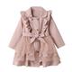 Sweet Kid Girls Coat Jackets Toddler Child Kids Baby Girls Solid Patchwork Tulle Bowknot Rain Jacket Winter Coats Outer Outfits Clothes