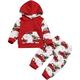 Zukuco Newborn Baby Girl Boy Christmas Clothes First Christmas Hoodie Tops + Christmas Tree Print Pants Baby Xmas Outfits
