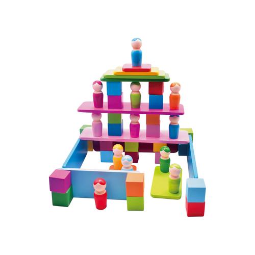 Playtive Holz Regenbogen groß Montessori (Regenbogen-Set)