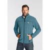 Strickfleecejacke MAN'S WORLD, Herren, Gr. M (48/50), blau (türkis melange), Obermaterial: 100% Polyester, casual, normal, Langarm, Jacken, für die Übergangszeit, mit Reißverschlusstaschen, mit Stehkragen