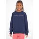 Sweatshirt TOMMY HILFIGER "ESSENTIAL SWEATSHIRT" Gr. 7/122, blau (marine) Jungen Sweatshirts