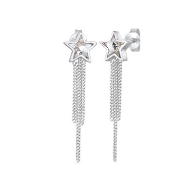 Elli Kristall Stern Ketten Look Glamourös 925 Silber silberfarben Damen Image