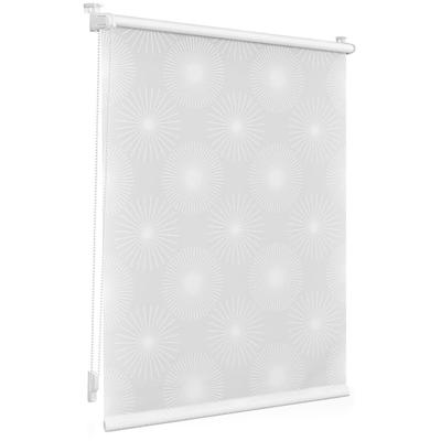 Seitenzugrollo LICHTBLICK ORIGINAL "Rollo Klemmfix, ohne Bohren, blickdicht - Ausbrenner", weiß (weiß, sonne, weiß), B:45cm H:150cm, Polyester, Rollos Image
